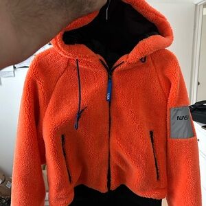 Orange NASA Fleece Hoodie